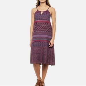 NWOT Prana Nari Halter Maxi Midi Dress Keyhole Lightweight Medium Purple Party